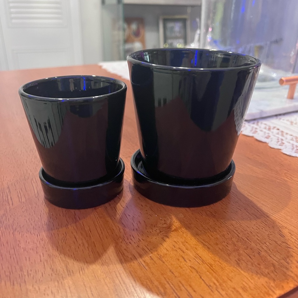 🌺PLANT POTS. FLOWER OR SUCCULENT POTS SET OF 2🌺🌸 - Picture 4 of 7